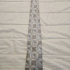 Nicole Miller Brown and Cream Patterned Tie